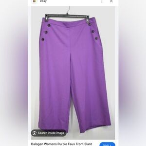 Halogen purple wide leg trousers